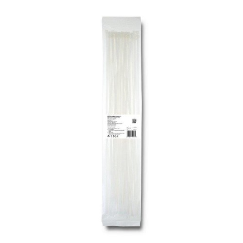Opaska zaciskowa Qoltec | 4.8*500 | 50szt | nylon UV | Biała - 973817