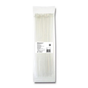 Opaska zaciskowa Qoltec | 4.8*350 | 100szt | nylon UV | Biała