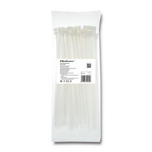 Opaska zaciskowa Qoltec | 4.8*250 | 100szt | nylon UV | Biała