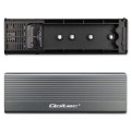 Obudowa/kieszeń Qoltec na dysk SSD M.2 | SATA | NGFF | USB-C | | Super speed 6Gb/s | 2TB | Szary - 2191308