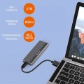 Obudowa/kieszeń Qoltec na dysk SSD M.2 | SATA | NGFF | USB-C | | Super speed 6Gb/s | 2TB | Szary - 2191302