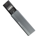 Obudowa/kieszeń Qoltec na dysk SSD M.2 | SATA | NGFF | USB-C | | Super speed 6Gb/s | 2TB | Szary - 2191303