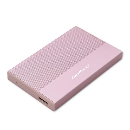 Obudowa/kieszeń Qoltec na dysk SSD HDD 2.5" | SATA | USB 3.0 | Super speed 5Gb/s | 2TB | Różowy - 1895620