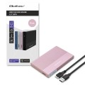Obudowa/kieszeń Qoltec na dysk SSD HDD 2.5" | SATA | USB 3.0 | Super speed 5Gb/s | 2TB | Różowy - 2039532