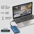 Obudowa/kieszeń Qoltec na dysk SSD HDD 2.5" | SATA | USB 3.0 | Super speed 5Gb/s | 2TB | Niebieski - 2039555
