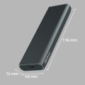 Obudowa/kieszeń Qoltec na dysk M.2 SSD | NVMe | PCIe | USB 3.1 | Super speed 10Gb/s | 4TB | Grafit - 2039616