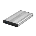 Obudowa/kieszeń Qoltec do dysków HDD SSD 2.5" SATA3 | USB 3.0 | Srebrny - 1876991