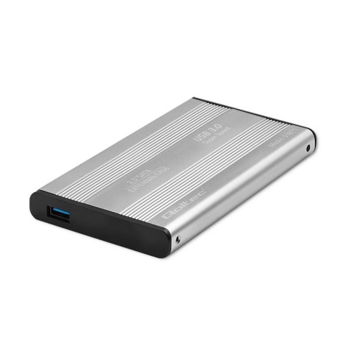 Obudowa/kieszeń Qoltec do dysków HDD SSD 2.5" SATA3 | USB 3.0 | Srebrny - 1876991
