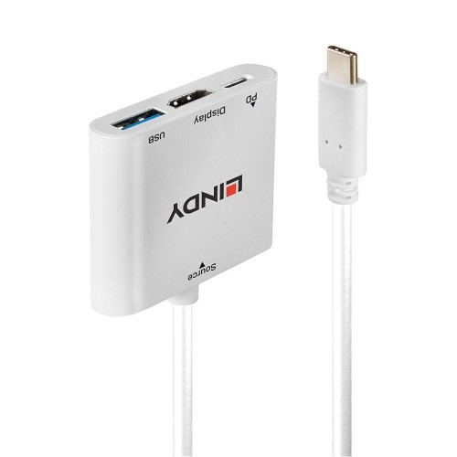 Konwerter LINDY USB-C na HDMI USB-A Power Delivery - 1629943
