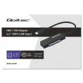 Kabel adapter Qoltec SATA | Przejściówka na dysk SSD HDD 2.5" | USB-C | Super speed 5Gb/s | 2TB - 2040050