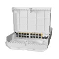 Switch zarządzalny MikroTik CRS318-16P-2S+OUT netPower 16P 16x 1GbE PoE 2x SFP+zewnętrzny biały - 1529449
