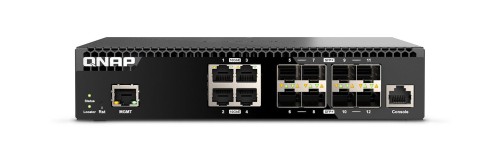 Switch zarządzalny QNAP QSW-M3212R-8S4T 4x 10GbE RJ45 8x 10GbE SFP+ - 2067480