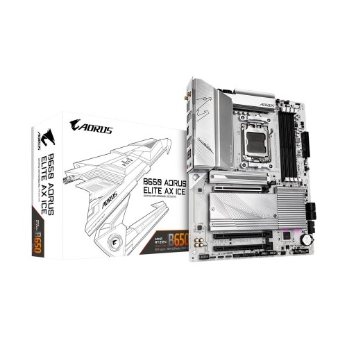 Płyta Gigabyte B650 AORUS ELITE AX ICE /AMD B650/DDR5/SATA3/M.2/WiFi/BT/PCIe4.0/AM5/ATX - 2195199