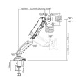 Ramię biurkowe LCD/LED Techly 13"-27", 6kg Amortyzator Gazowy, USB/Audio - 2197319