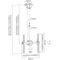 Uchwyt sufitowy Techly 32"-55", 50kg regulowany - 1460974