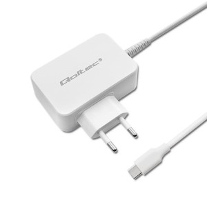 Zasilacz sieciowy Qoltec 65W | 5-20.3V | 2-3.25A | USB typ C | PD | Biały