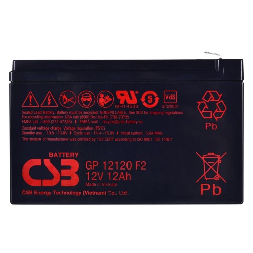Akumulator żelowy CSB GP12120 F2 12V 12Ah - 2197582