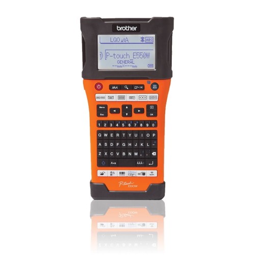 Drukarka etykiet Brother P-touch E550WVP pomarańczowa - 2110784