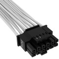Corsair Premium Sleeved 12+4 Pin PCIe Gen5 12VHPWR 600W - biały - 2130032