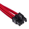 Pojedynczy PCIe w oplocie Corsair Premium, podwójny zestaw (Gen 4) — czerwony - 2130046