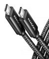 AXAGON BUCM4X-CM10AB USB-C do USB-C, USB4 Gen 3×2, 1 m, PD 240W, 8K HD, ALU, w oplocie - czarny - 2199996
