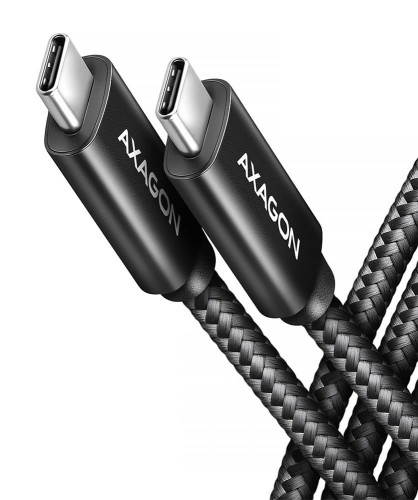 AXAGON BUCM4X-CM10AB USB-C do USB-C, USB4 Gen 3×2, 1 m, PD 240W, 8K HD, ALU, w oplocie - czarny - 2199996