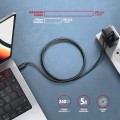 AXAGON BUCM4X-CM10AB USB-C do USB-C, USB4 Gen 3×2, 1 m, PD 240W, 8K HD, ALU, w oplocie - czarny - 2200000