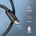AXAGON BUCM4X-CM10AB USB-C do USB-C, USB4 Gen 3×2, 1 m, PD 240W, 8K HD, ALU, w oplocie - czarny - 2200002