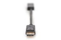 Kabel adapter DIGITUS DisplayPort, DP-HDMI typA, M/Ż 0,15m, DP 1.2 - 1441494