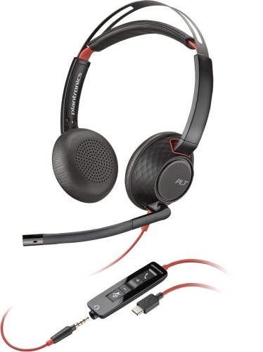 Zestaw słuchawkowy Poly Blackwire 5220 Stereo USB-C Headset +3.5mm Plug +USB-C/A Adapter 8X231AA - 2194888