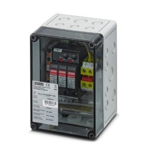 Skrzynka z ogranicznikami przepięć dla 1 MPPT / Phoenix-Contact / 1000DC / 1MPP-SPD-S / box 1 MPPT / 1182566 / Ogranicznik przepięć typ T1/T2 w szczelnej (IP65) obudowie z wyprowadzonymi przepustami (