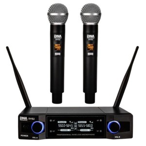 DNA DVS2 - Mikrofon bezprzewodowy, 2x nadajnik doręczny  + baza, pasmo UHF 560-590 MHz