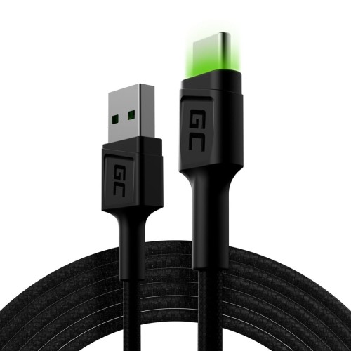 GREENCELL Cable GC Ray USB - USB-C 200cm green LED backlight Ultra Charge QC 3.0 - 2210744