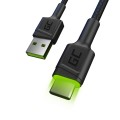 GREENCELL Cable GC Ray USB - USB-C 200cm green LED backlight Ultra Charge QC 3.0 - 2210745