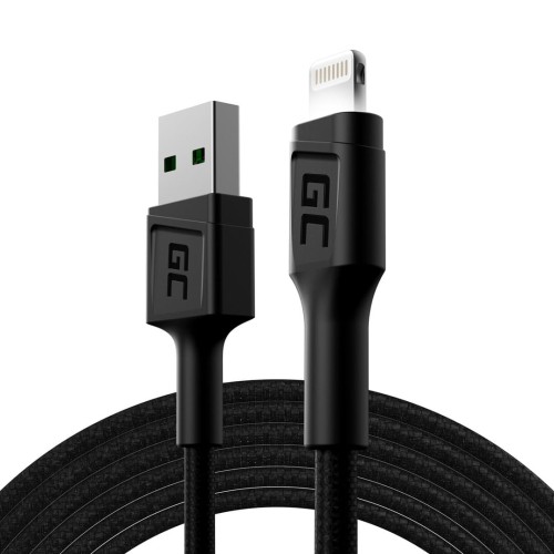 GREENCELL Cable GC Ray USB - Lightning 200cm white LED backlight Apple 2.4A - 2210713