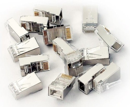 Wtyk RJ45 (8P8C) uniwersalny, kat.6A, ekrananowany, AWG 26-24, opakowanie 100 szt. - 2210774