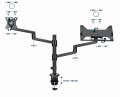 Gembird MA-DA-04 uchwyt / stojak do monitorów 81,3 cm (32") Czarny Biurko - 2213500