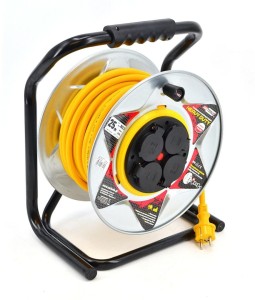AW PRZEDŁUŻACZ BĘBEN METAL 40m 3x2,5mm ŻÓŁTY HEAVY DUTY 16A / 3680W / IP44