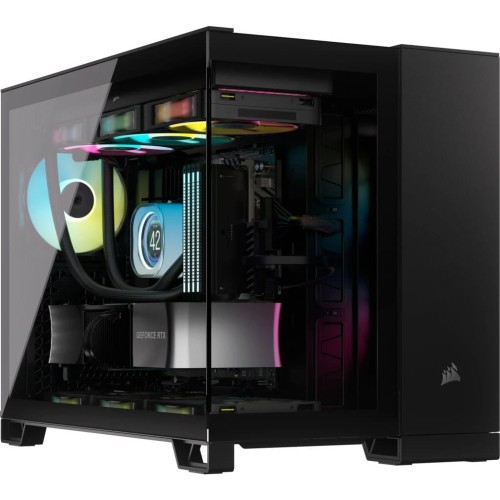 2500X Tempered Glass mATX Mid-Tower, Black - 2214636