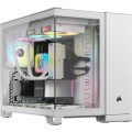 2500X Tempered Glass mATX Mid-Tower, White - 2214692