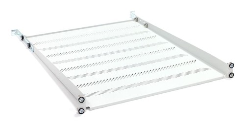 Półka stała 19", 1U, gł. 550 mm, nośność 25 kg, mocowanie w 4 punktach, szary, śruby i uchwyt w kpl. - 2226082