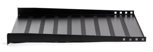 Półka stała 19", 1U, gł. 650 mm, nośność 25 kg, mocowanie w 4 punktach, czarny,śruby i uchwyt w kpl. - 2226084
