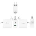 65W GAN USB-C 3-PORT TRAVELER/CHARGER CHANGEABLE AC USB-C CABL - 2217199
