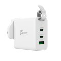65W GAN USB-C 3-PORT TRAVELER/CHARGER CHANGEABLE AC USB-C CABL - 2217196