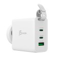 65W GAN USB-C 3-PORT TRAVELER/CHARGER CHANGEABLE AC USB-C CABL - 2217194