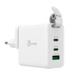65W GAN USB-C 3-PORT TRAVELER/CHARGER CHANGEABLE AC USB-C CABL - 2217195