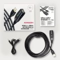 AXAGON ADR-215 Aktywny przedłużacz USB 2.0, USB-A męski/żeński - 15m - 2227928