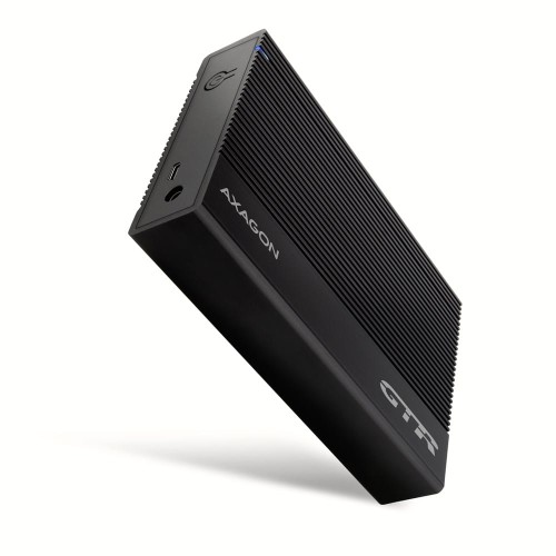 AXAGON EE35-GTR USB-C 3.2 Gen 1 - SATA 6G, Obudowa Zewnętrznego Dysku Twardego 3.5", Ryflowana - Czarna - 2232627