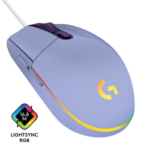 G203 LIGHTSYNC GAMING MOUSE/LILAC EMEA - 2233097