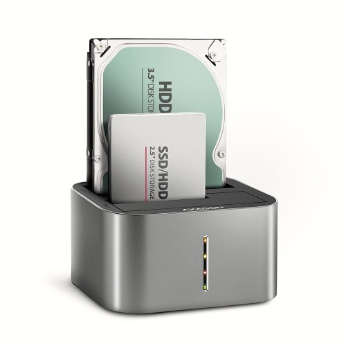 AXAGON ADSA-DC USB3.2 Gen1 - 2x SATA 6G CLONE DUAL HDD Dock Station ASMedia - 2234012